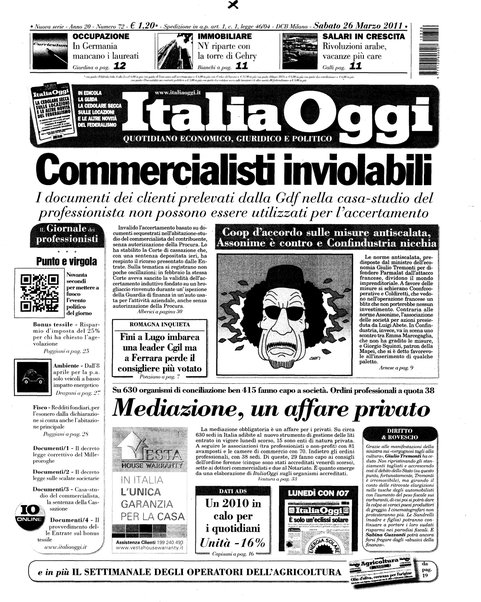 Italia oggi : quotidiano di economia finanza e politica